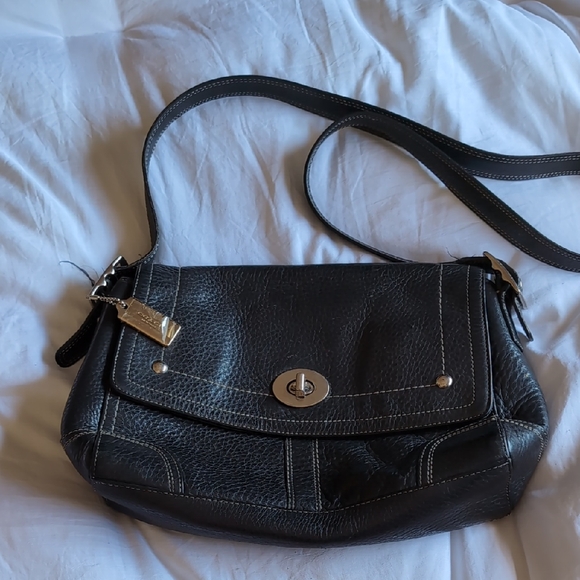 Coach Handbags - Coach Hamilton flap bag black